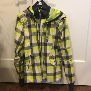 Yellow and grey Lululemon track and field jacket